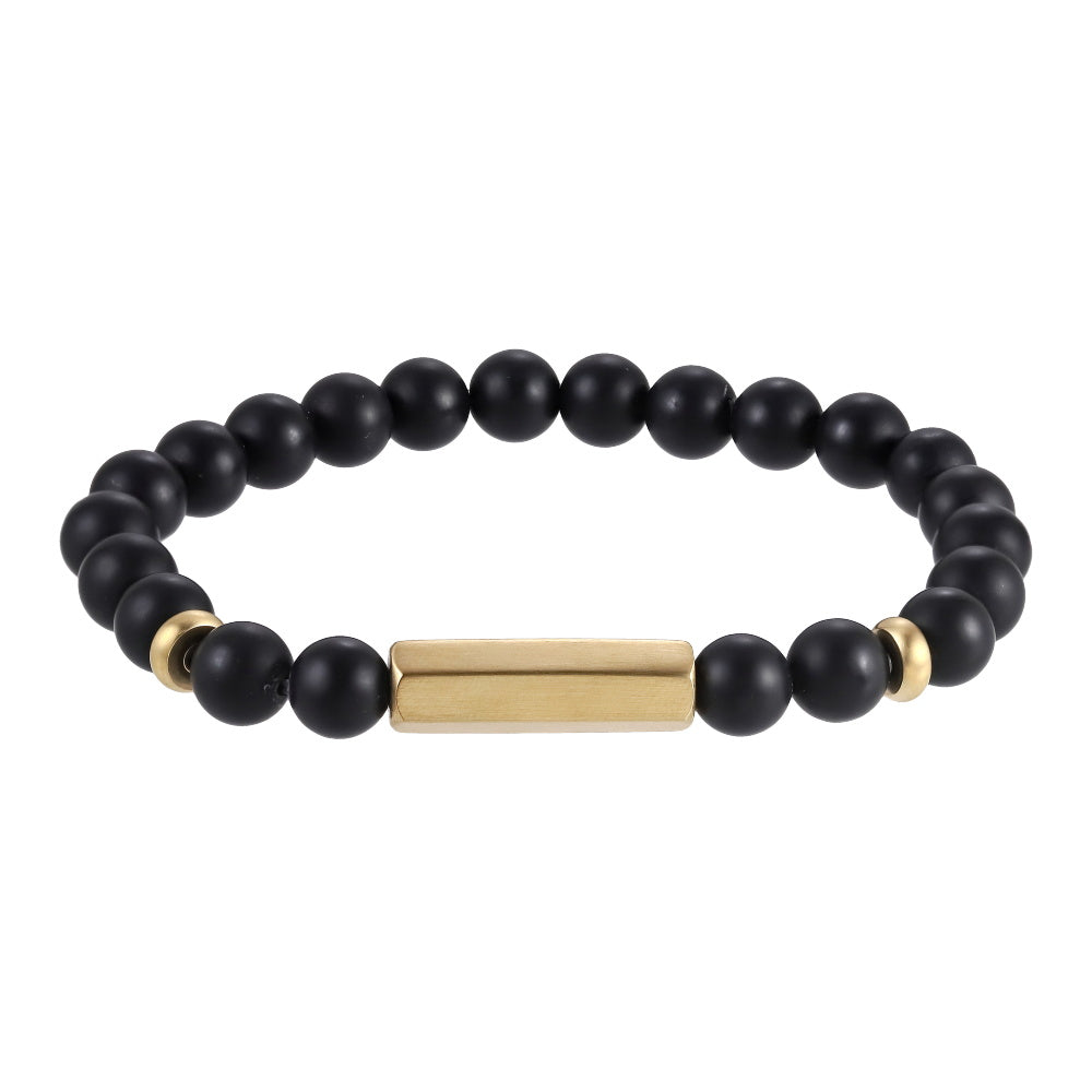 BSS1139 STAINLESS STEEL ELASTIC BEADS BRACELET