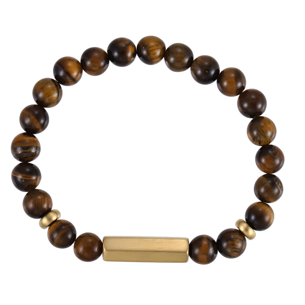 BSS1139 STAINLESS STEEL ELASTIC BEADS BRACELET