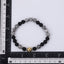 BSS1140 STAINLESS STEEL ELASTIC NATURAL STONE BEADS BRACELET