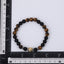 BSS1140 STAINLESS STEEL ELASTIC NATURAL STONE BEADS BRACELET