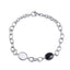 BSS1141 STAINLESS STEEL BRACELET WITH OVAL STONE