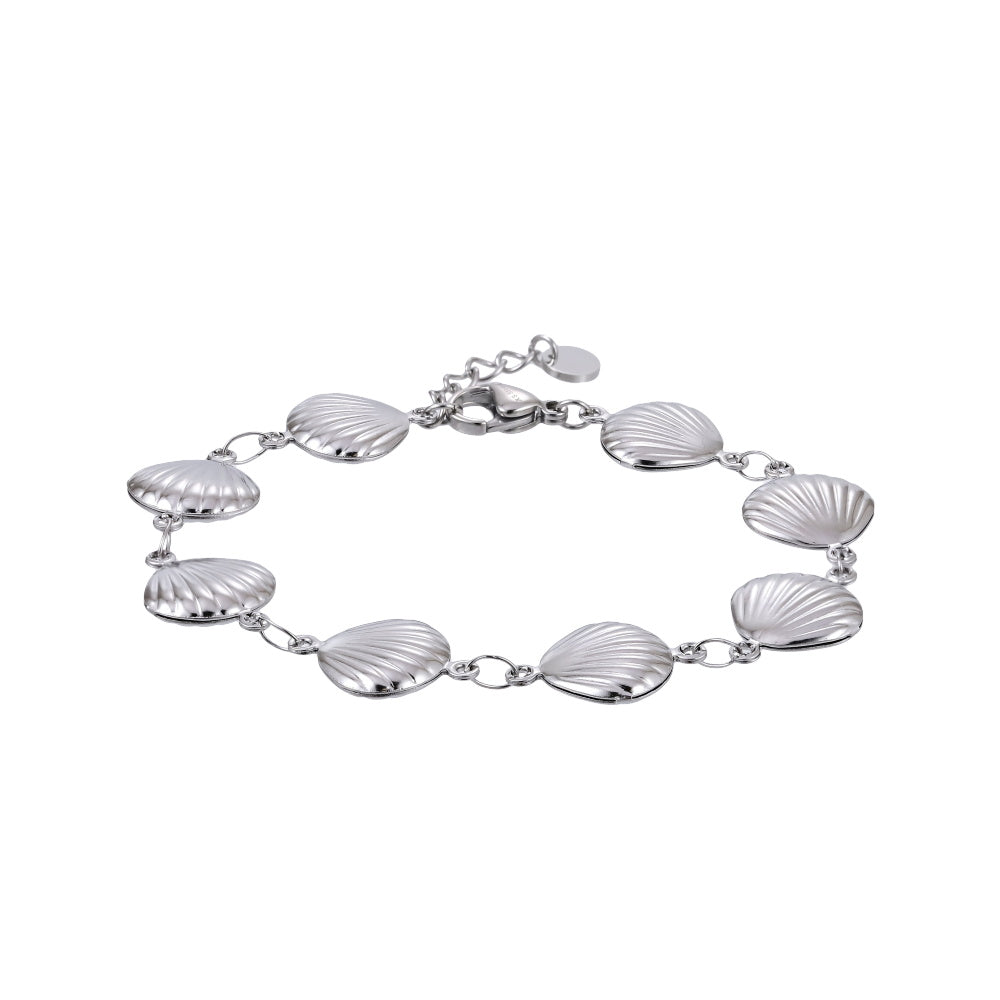 BSS1142 STAINLESS STEEL SCALLOP SHELL BRACELET