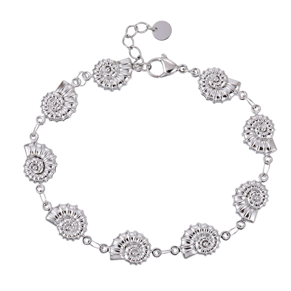 BSS1143 STAINLESS STEEL CONCH BRACELET