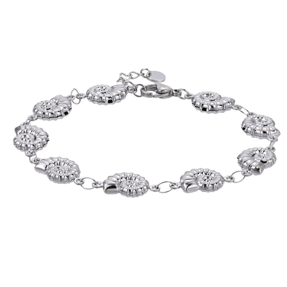 BSS1143 STAINLESS STEEL CONCH BRACELET