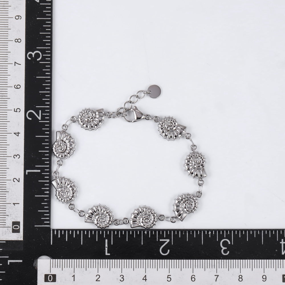 BSS1143 STAINLESS STEEL CONCH BRACELET