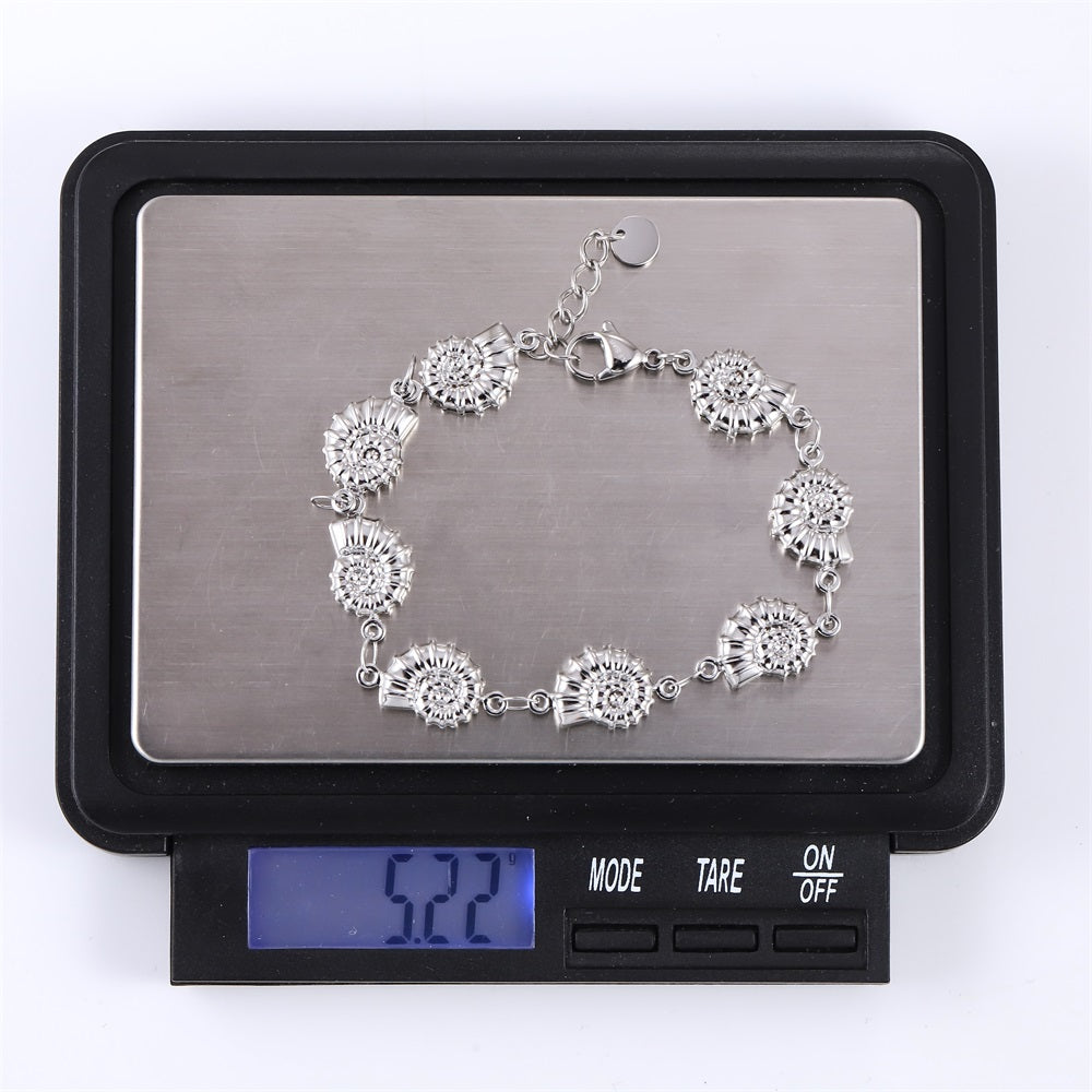 BSS1143 STAINLESS STEEL CONCH BRACELET