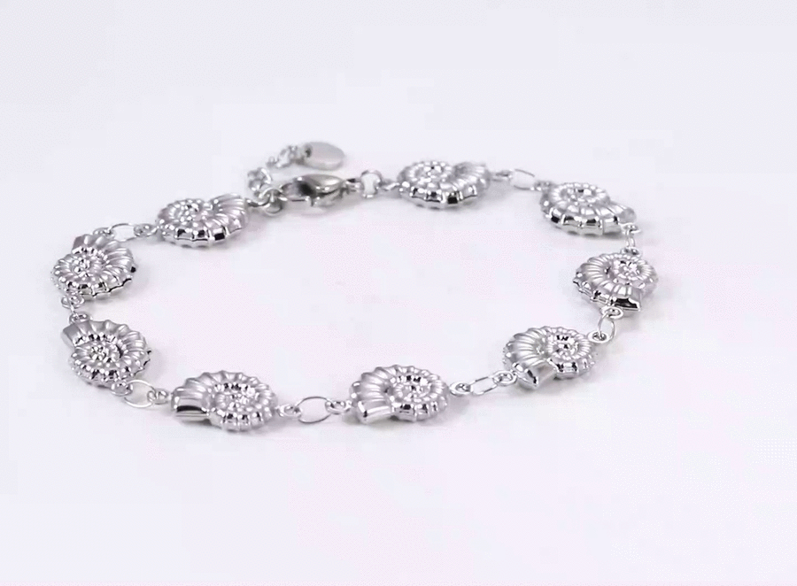 BSS1143 STAINLESS STEEL CONCH BRACELET