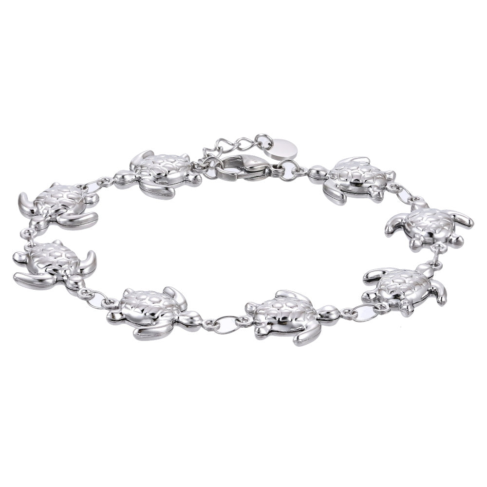 BSS1144 STAINLESS STEEL SEA TURTLE BRACELET