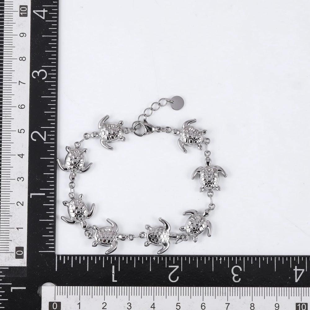 BSS1144 STAINLESS STEEL SEA TURTLE BRACELET