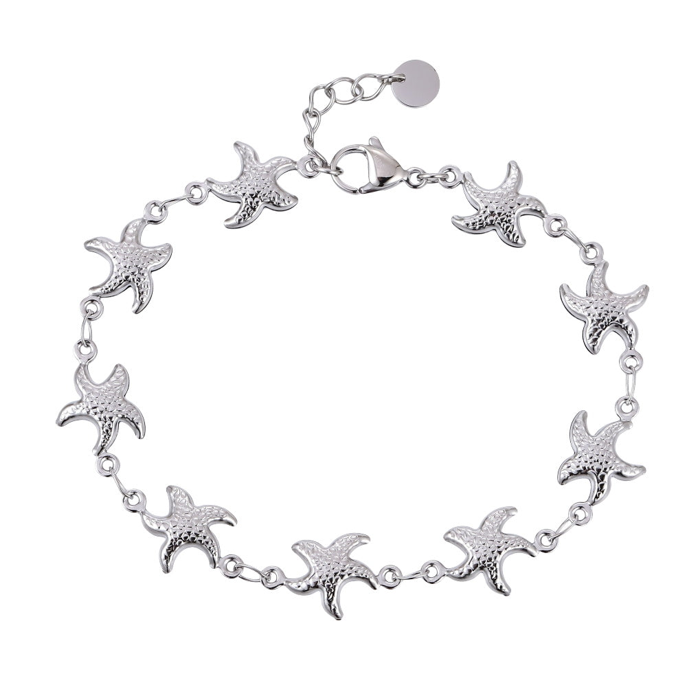 BSS1145 STAINLESS STEEL STARFISH BRACELET