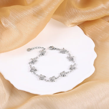 BSS1145 STAINLESS STEEL STARFISH BRACELET