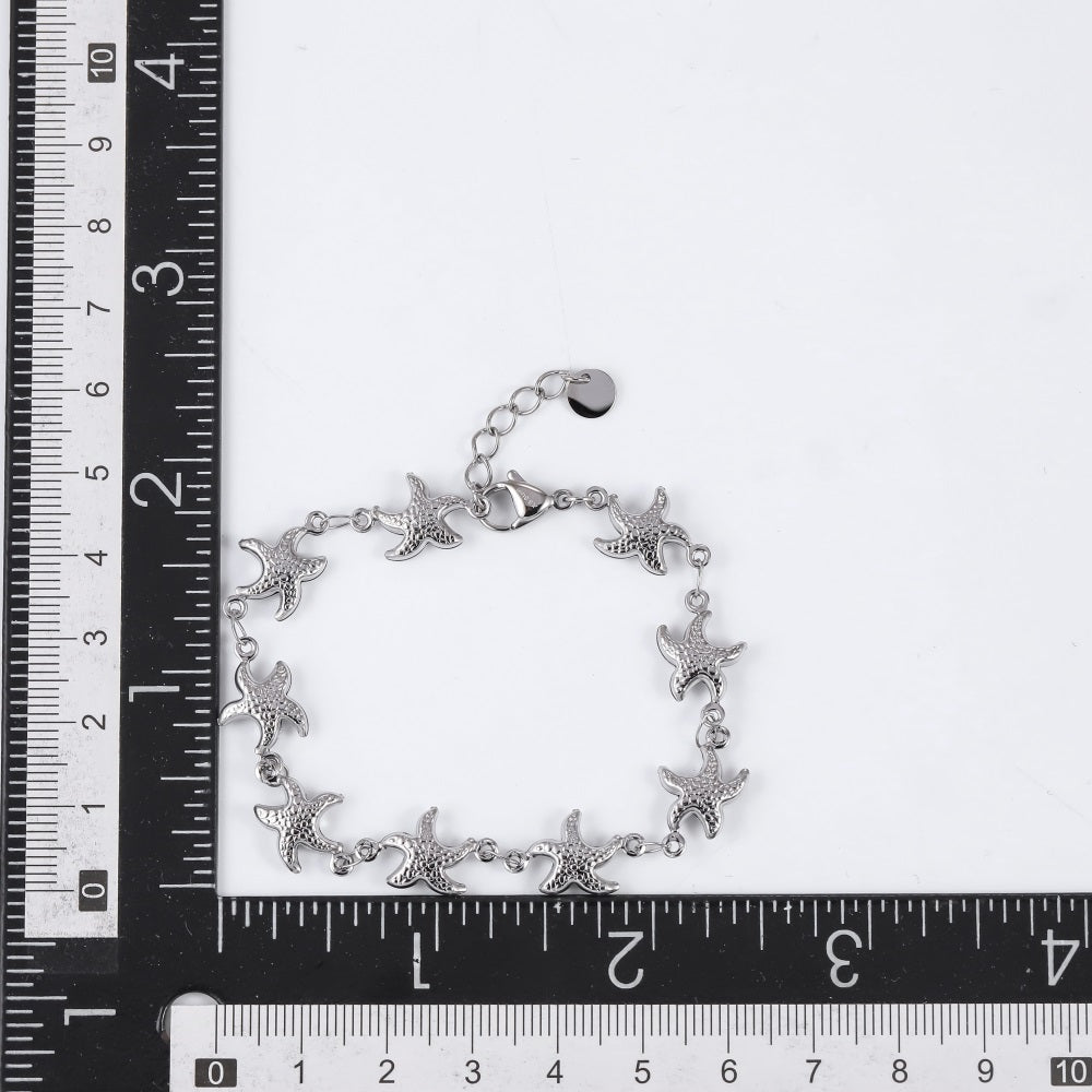 BSS1145 STAINLESS STEEL STARFISH BRACELET