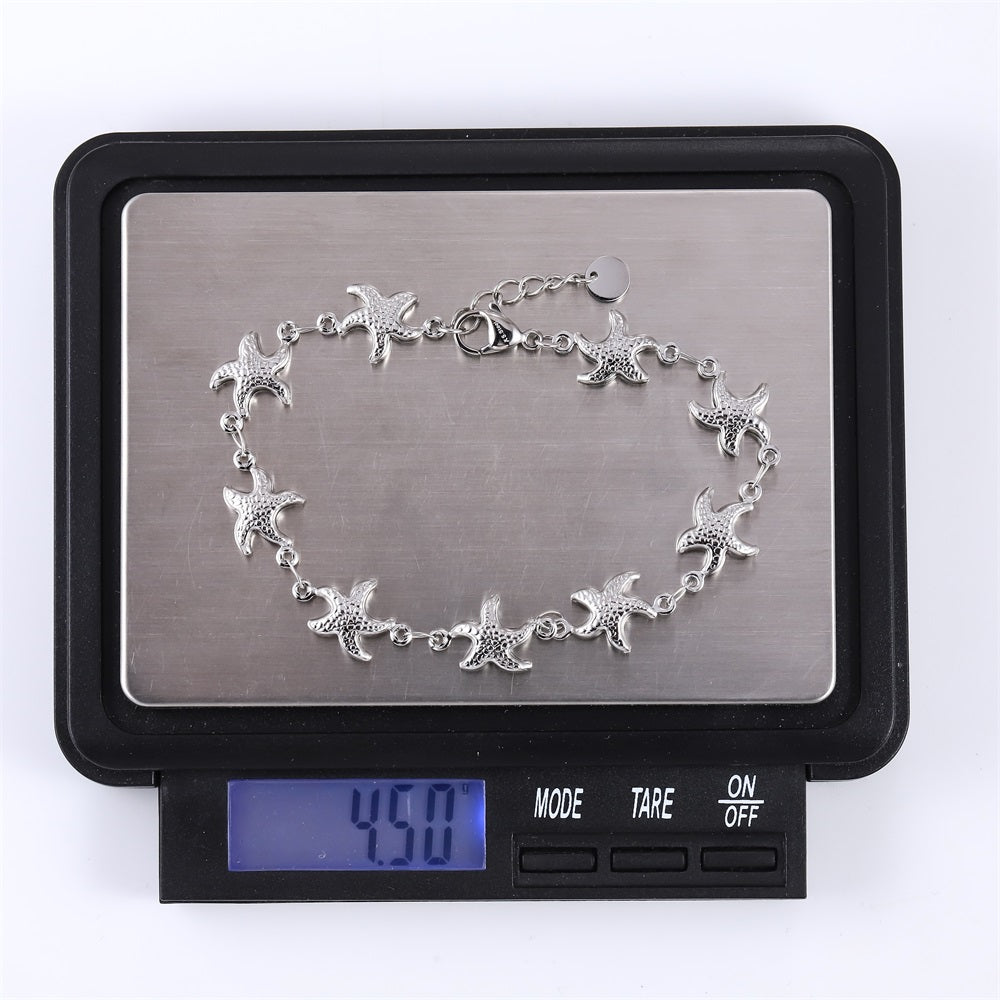 BSS1145 STAINLESS STEEL STARFISH BRACELET