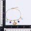 BSS1147 STAINLESS STEEL BRACELET WITH LEAF CHARM AND BEADS