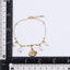 BSS1147 STAINLESS STEEL BRACELET WITH LEAF CHARM AND BEADS