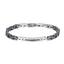 BSS1155 STAINLESS STEEL & HEMATITE BRACELET WITH CZ