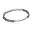 BSS1155 STAINLESS STEEL & HEMATITE BRACELET WITH CZ
