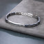 BSS1155 STAINLESS STEEL & HEMATITE BRACELET WITH CZ