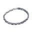 BSS1159 STAINLESS STEEL & HEMATITE BRACELET WITH CZ