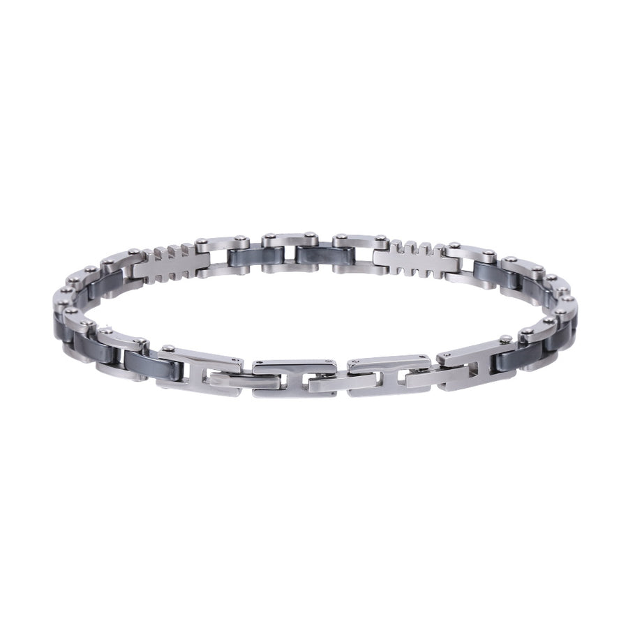 BSS1160 STAINLESS STEEL & HEMATITE BRACELET