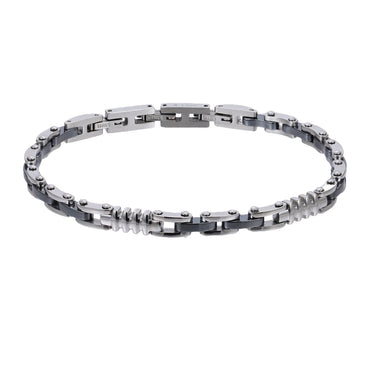 BSS1160 STAINLESS STEEL & HEMATITE BRACELET