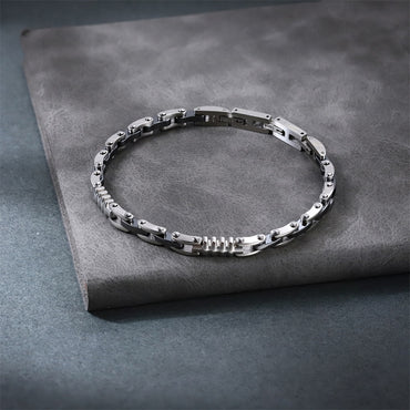 BSS1160 STAINLESS STEEL & HEMATITE BRACELET