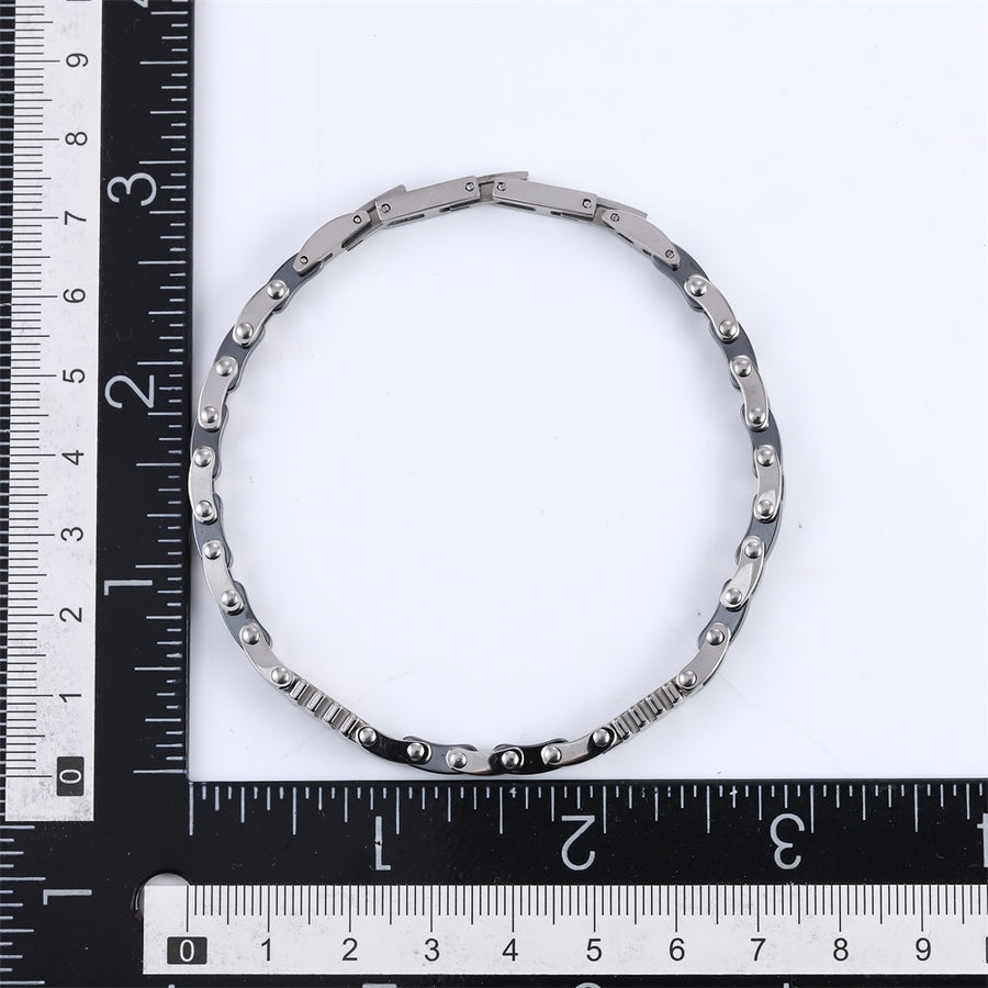BSS1160 STAINLESS STEEL & HEMATITE BRACELET