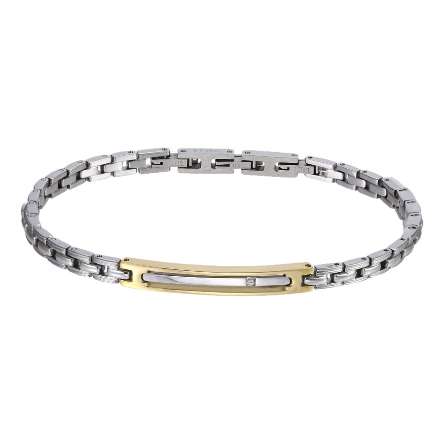 BSS1162 STAINLESS STEEL BRACELET WITH CZ
