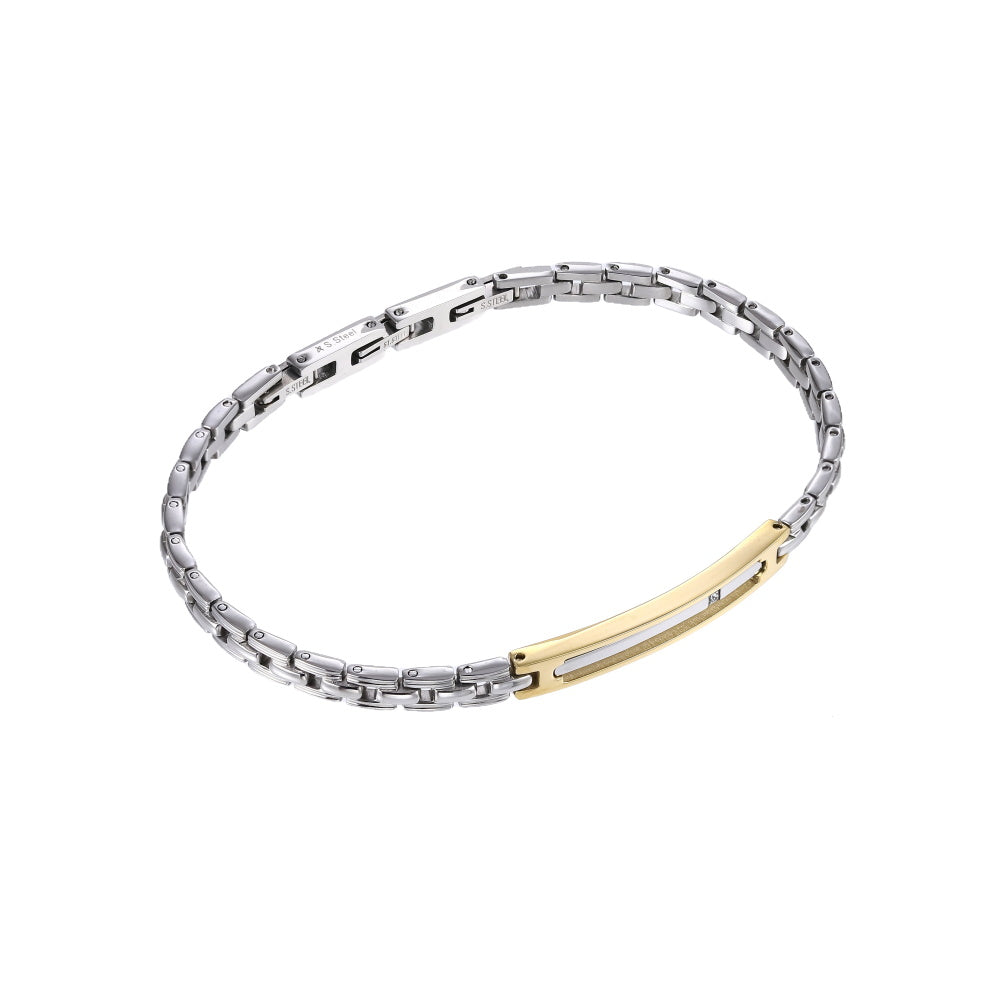 BSS1162 STAINLESS STEEL BRACELET WITH CZ