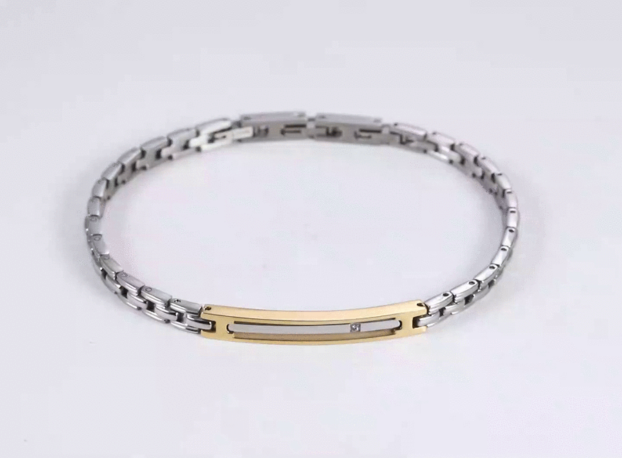 BSS1162 STAINLESS STEEL BRACELET WITH CZ