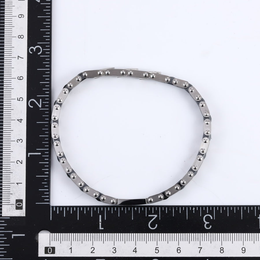 BSS1163 STAINLESS STEEL & HEMATITE BRACELET