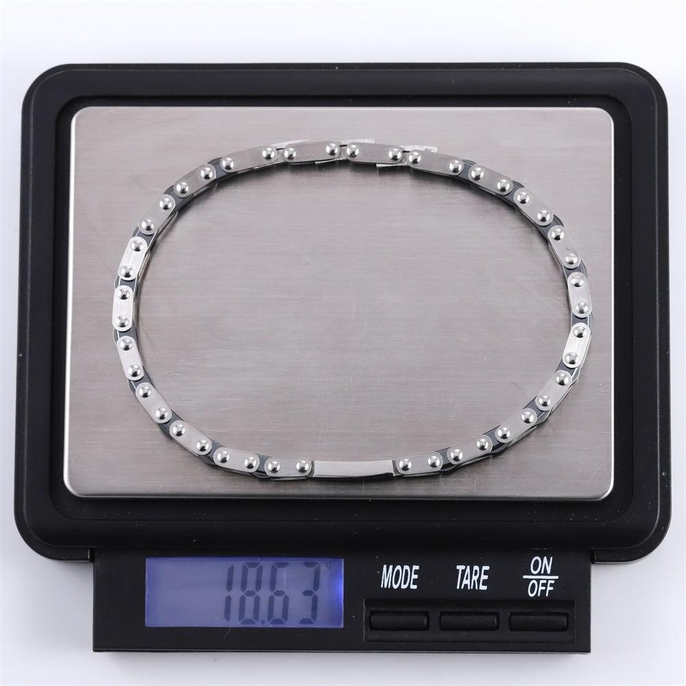 BSS1163 STAINLESS STEEL & HEMATITE BRACELET