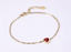 BSS1167 STAINLESS STEEL BRACELET WITH HEART CHARM
