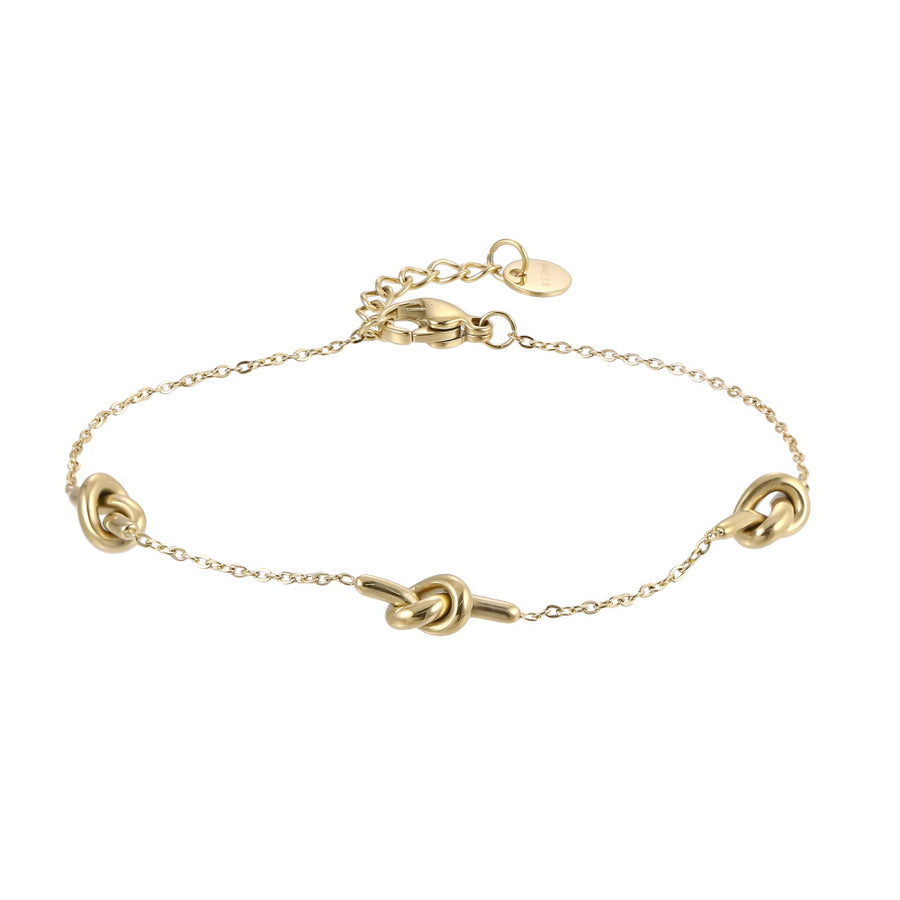 BSS1168 STAINLESS STEEL BRACELET WITH KNOT DESIGN