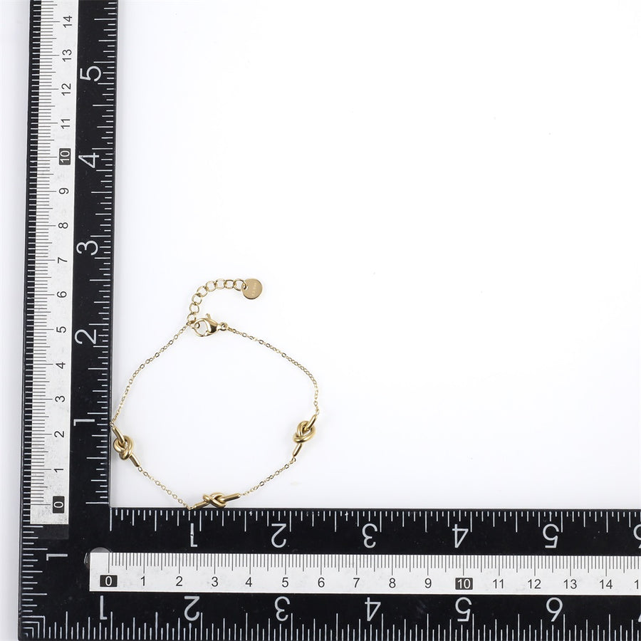 BSS1168 STAINLESS STEEL BRACELET WITH KNOT DESIGN
