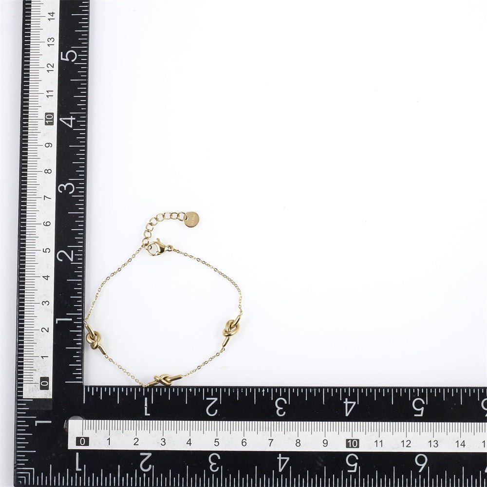 BSS1168 STAINLESS STEEL BRACELET WITH KNOT DESIGN