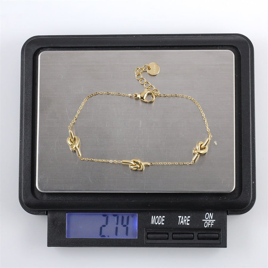 BSS1168 STAINLESS STEEL BRACELET WITH KNOT DESIGN
