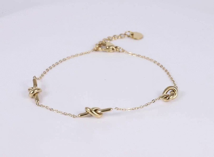 BSS1168 STAINLESS STEEL BRACELET WITH KNOT DESIGN
