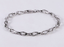 BSS1170 STAINLESS STEEL ORGANIC OVAL SHAPE CHAIN BRACELET