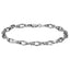 BSS1170 STAINLESS STEEL ORGANIC OVAL SHAPE CHAIN BRACELET