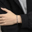BSS1170 STAINLESS STEEL ORGANIC OVAL SHAPE CHAIN BRACELET