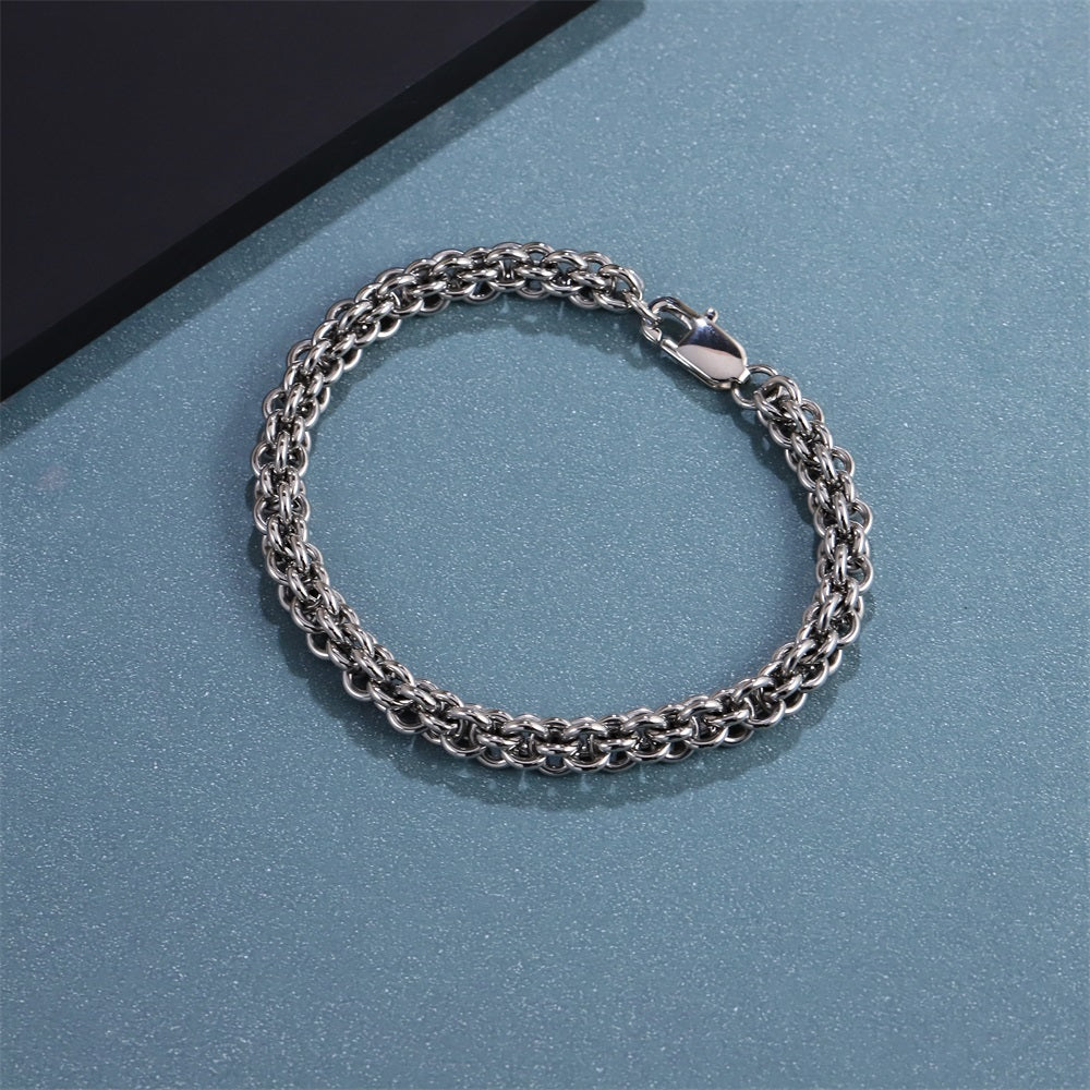 BSS1171 STAINLESS STEEL LANTERN CHAIN BRACELET