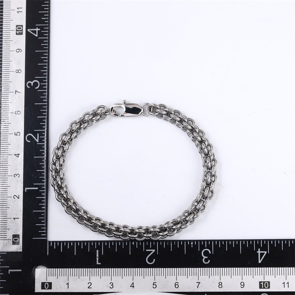 BSS1171 STAINLESS STEEL LANTERN CHAIN BRACELET
