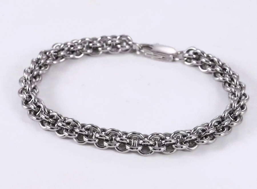 BSS1171 STAINLESS STEEL LANTERN CHAIN BRACELET