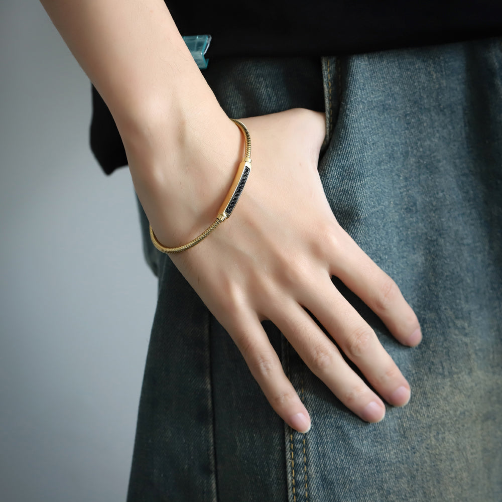 BSS1175 STAINLESS STEEL BRACELET WITH CZ