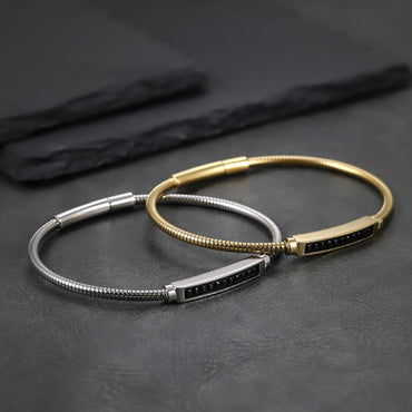 BSS1175 STAINLESS STEEL BRACELET WITH CZ