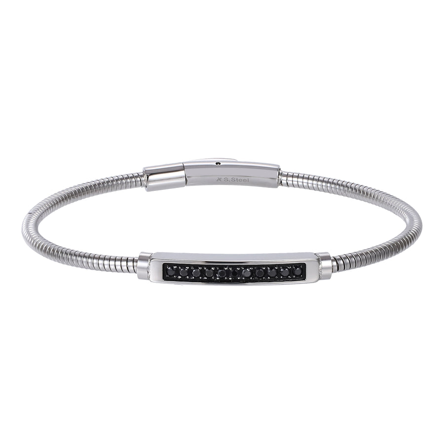 BSS1175 STAINLESS STEEL BRACELET WITH CZ