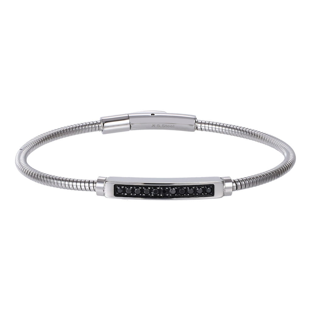 BSS1175 STAINLESS STEEL BRACELET WITH CZ