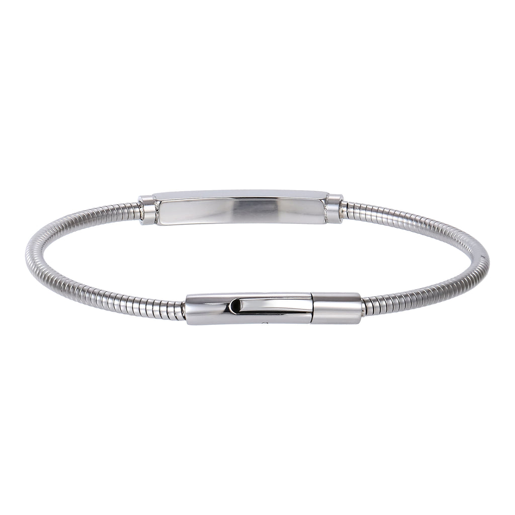 BSS1175 STAINLESS STEEL BRACELET WITH CZ