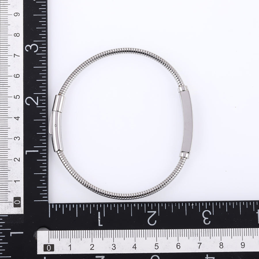 BSS1175 STAINLESS STEEL BRACELET WITH CZ